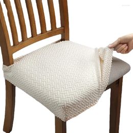 Couvre-chaise Plaid Jacquard Cushion Cover Solid Elastic El Home Home Dining Slipcover Office siège