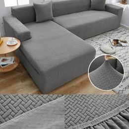 Couvre-chaise Plaid jacquard tissu en forme de canapé d'angle en forme de couvercle de fauteuil extensible maison moderne salon chaise pour le salon