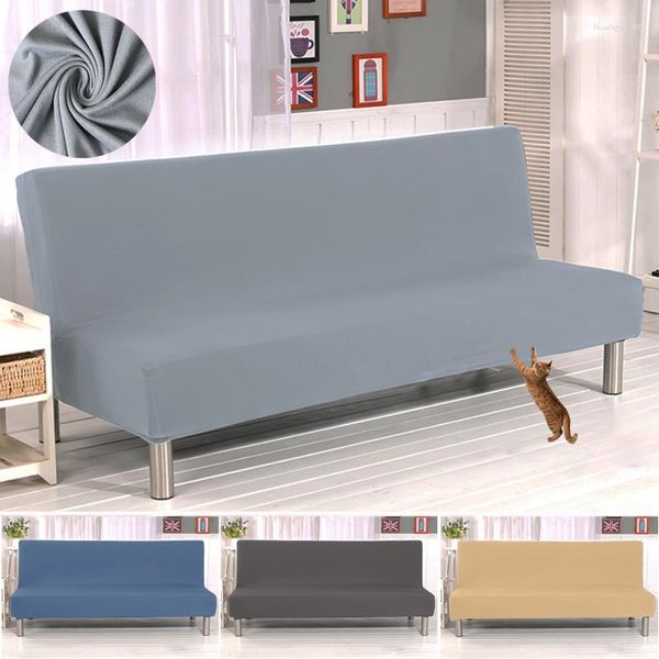 Housses de chaise en tissu uni, sans accoudoirs, pour canapé-lit, élastique, décoration de maison, pour salon, canapé pliant, tailles S/L