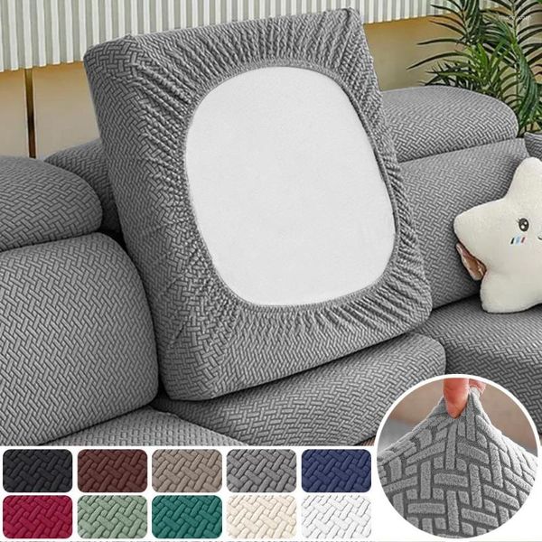 Cubiertas de silla Jacquard liso Sofá Asiento Cubierta elástica para sala de estar Protector de muebles suave Cojín lavable Mascotas