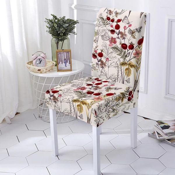 Chaise Couvre Plantes Conception Taille Universelle Élastique Salle À Manger Couverture Anti-Poussière Stretch Housses Maison Meubles Décor Pour La Fête De Mariage