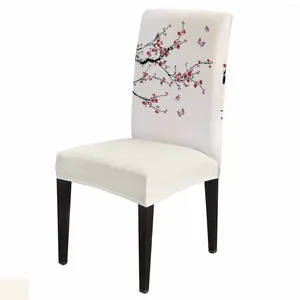 Couvre-chaise Couvre la fleur prune rose papillon couverture de style chinois