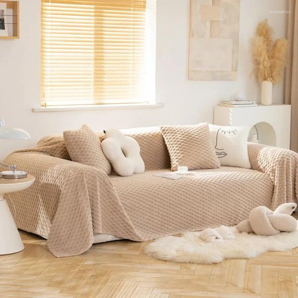 Housses de chaise en peluche, couverture de canapé, chaude et douce, pour salon, chien, animal de compagnie, hiver