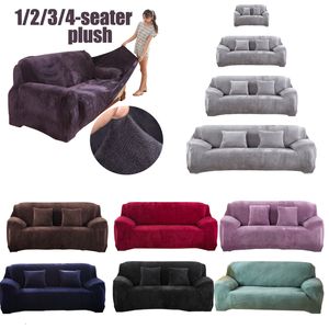 Housses de chaise en peluche épais canapé couvre velours pour salon doux garder au chaud protecteur de meubles housse de canapé pour canapé 230616