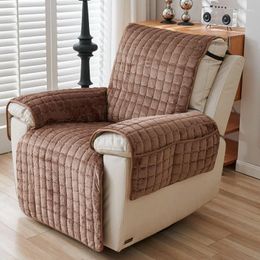 Couvre-chaise couverte en velours enveloppe Sofa Sofa avec bande de conception antidérapante de bande élastique.