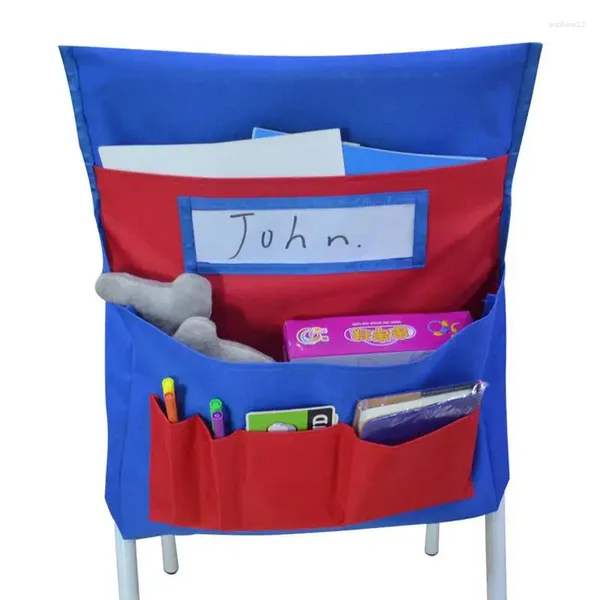 Housses de chaise, pochettes de siège, sac de siège pour salle de classe, fournitures scolaires pour enfants, organisateur de rangement en Polyester