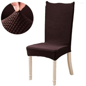 Housses de chaise Housse en tissu polaire Spandex moderne pour cuisine/mariage/salle à manger Élastique avec dos