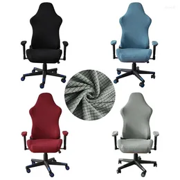 Couvre-chaise Polar Fleece Office Cover Couleur de couleur Couleur de couleur Souget Stretch Elastic Computer Scecover Case amovible 1pc