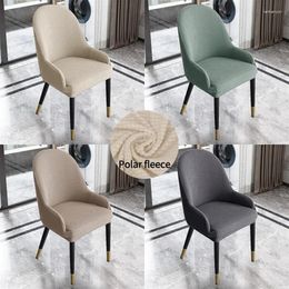 Couvre la chaise Polar Fleece Semiccle Coupchair Stretch Spandex Dining Cover Office Hlebcovers Kitchen Wedding Banquet Home