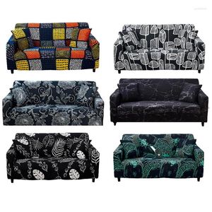 Couvercles de chaise en polyester canapé de canapé pour le salon décoration intérieure imprimé élastique élastique universel canapé tout couvert