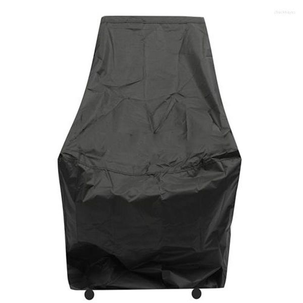 Housses de Chaise Polyester Housse Imperméable Poussière Pluie Patio Protection Pour Mobilier De Jardin Extérieur Noir MAYITR