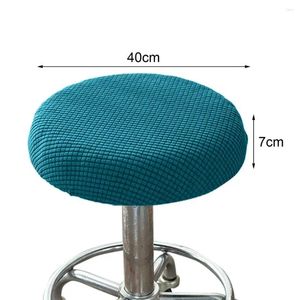 Housses de chaise Housse de siège pratique Protecteur élastique résistant aux déchirures Coussin de tabouret rond lavable