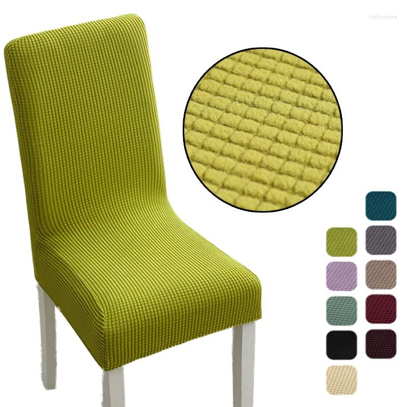 Cadeira cobre estiramento de tecido jacquard premium para sala de jantar decoração de casa lavável removível