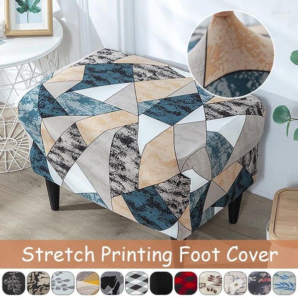 Couvre-chaise Couvre-pied imprimé Stretch Soupangulaire Sofa Tabouret amovible Représentation Nordic Home Decor Furniture Protector