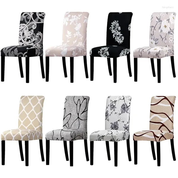 Cubiertas para sillas Cubierta elástica impresa Asiento elástico grande Fundas de oficina Restaurante Banquete El Hogar