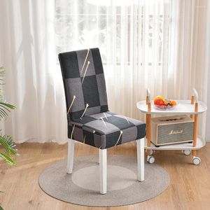 Cubiertas de silla Cubierta de protección de comedor estirado Tapa de asiento lavable extraíble para el asiento lavable para la ceremonia de la habitación Fiesta de la boda del banquete