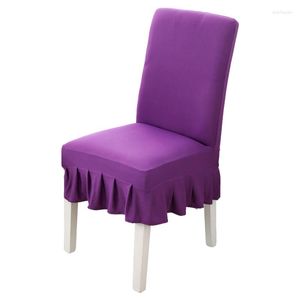 Housses de chaise imprimé Stretch élastique universel blanc couverture housses mariage El Spandex salle à manger décor