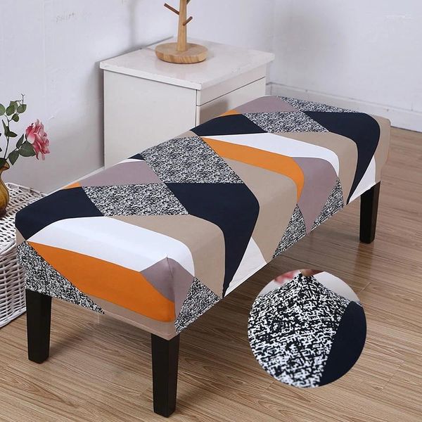 Cubiertas de silla Preted Long Bench Tapa elástica para la sala de estar dormitorio de cocina Piano Slip -shun