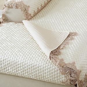 Stoelhoezen trotse rose kanten sofa kussen beige handdoek vier seizoenen algemene gecontracteerde antiskid bedklep