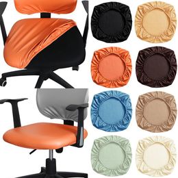 A cadeira cobre a capa de assento de couro do plutônio da sala de jantar removível impermeável e Oilproof