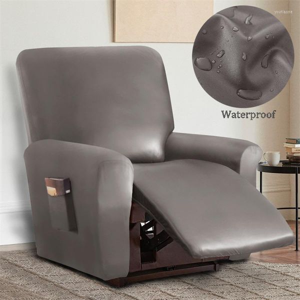 Housses de chaise PU cuir inclinable couverture étanche Relax paresseux garçon fauteuil housses canapé pour salon décor 1 siège