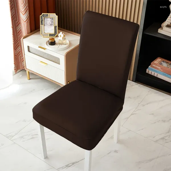 Housses de chaise en cuir PU, imperméable, résistante à l'huile et sans lavage, pour table à manger, siège, salon domestique