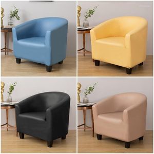 Housses de chaise en cuir PU imperméable baignoire housse de canapé Anti-sale Club housse couleur unie canapé protecteur meubles salon