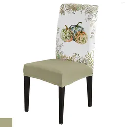 Housses de chaise citrouille peinte à la main dégradé automne 4/6/8 pièces étui élastique en spandex pour mariage El Banquet salle à manger