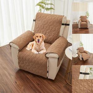 Stoelhoezen gewatteerde recliner bankdeksel voor woonkamer vaste kleur fauteuil slipcover honden huisdieren kinderen mat water afstotend bankkussen