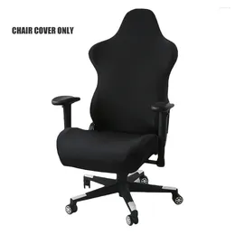 Couvre-chaise Couvre le jeu de course Hlebcovers extensible pour l'ordinateur de bureau ergonomique noir