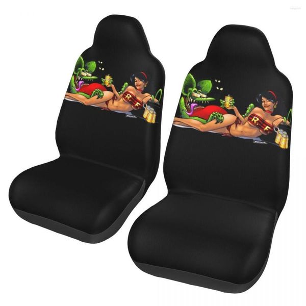 Fundas para sillas Rat Fink La impresión personalizada de la funda del asiento del automóvil es adecuada para todo tipo de modelos, cómoda y universal en las estaciones