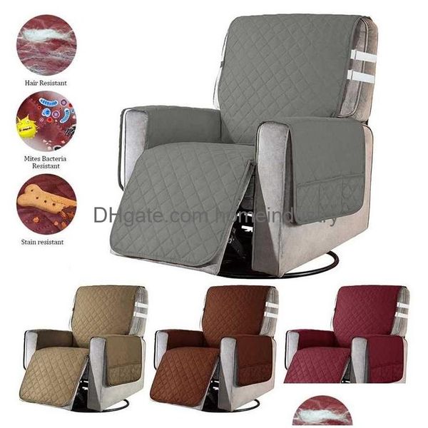 Housses de chaise Fauteuil inclinable Sliper Mat Canapé pour animaux de compagnie Ers de protection Anti Slip Lavable Canapé Er Poche latérale Fauteuil Throw 211025 Drop Deli Dhges