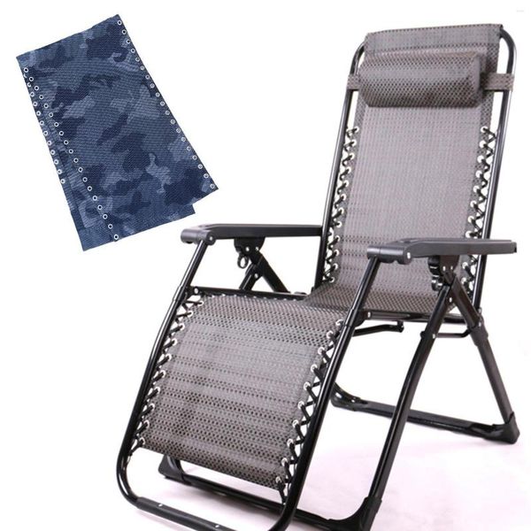 Housses de chaise Tissu de remplacement inclinable avec oreiller Tissu inclinable imperméable à l'eau et respirant pour Back Yard Lounge Beach Outdoor Intdoor