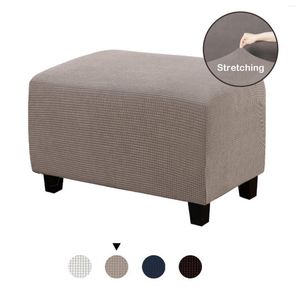 Stoelbedekkingen rechthoek opbergkrukdstool slipcovers machine wasbaar met elastische bodem