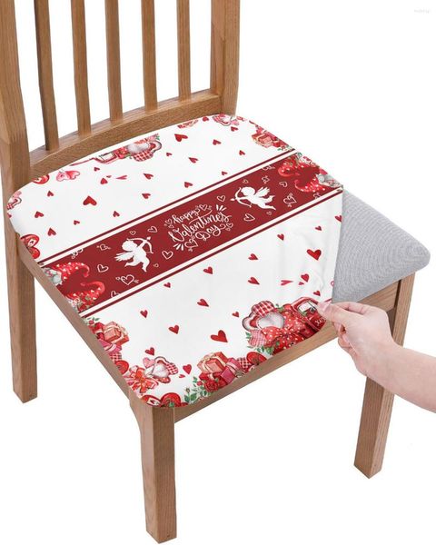 Housses de chaise rouge amour voiture camion Couple nain Rose fleur élastique housse de siège pour housses maison protecteur extensible