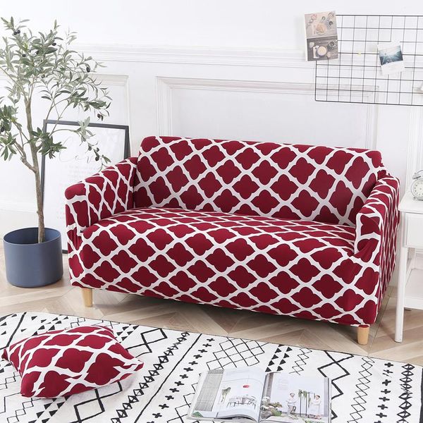 Housses de chaise rouge maroc housses de canapé enveloppement serré tout compris antidérapant élastique Cubre serviette couverture d'angle canapé CoverChair