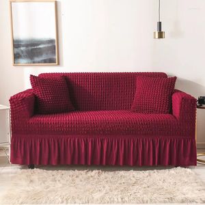 Cubiertas de silla Red sólido sólido sofá estilo slip-slip-slip-slip-slip-slip-soom Couch Couch Couch Decoración del hogar 1/2/3/4