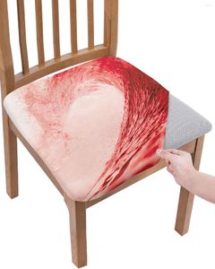 Housses de chaise avec vagues rouges, paysage marin, plage, peinture artistique d'été, housse de siège élastique pour housses de protection de la maison, extensibles