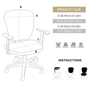 Housses de chaise fauteuil amovible ordinateur housse élastique bureau siège salle pour étude étui rotatif housses Spandex