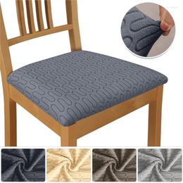Cubiertas de silla comedor removible jacquard colchón de cojín de asiento el estiramiento para sillas de cocina fondos para sillas