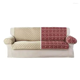 Housses de chaise réversibles en microfibre, housse de protection pour animaux de compagnie, Tan/rouge, Daniel Hechter, imperméable, Housmifr Linlamlim Cush