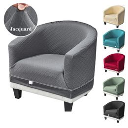 Couvercles de chaise Rhombus Diamond Grid Jacquard Color Couleur club couvercle Sofa Round Détente Stretch Single Seater Couch Couvrette