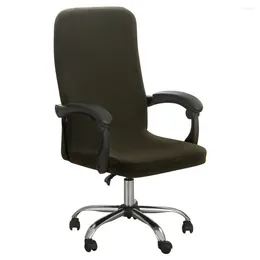 Housses de chaise Housse rotative Poulie de protection intégrée Stretch élastique Anti-dérapant Résistant à l'usure Anti-poussière Ordinateur de bureau