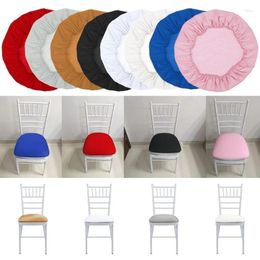 Housses de chaise couverture ronde tabouret de bar élastique épaissi salle à manger couleur unie maison housse extensible 35-50 cm