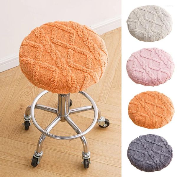 Couvre-chaise Round Elastic Bar Sool Cover Anti-Dirty Seat Home Protector Stretch Cover 30-40cm