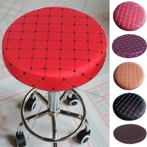 Couvercles de chaise couvercle rond Cover élastique Barbotage pivotant pour le salon de coiffure épaississant le siège de tissu Protecteur El Dorion