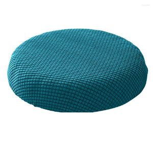 Couvercles de chaise selles de couverture rond meubles protecteurs boucle barre de boucle coussin en polyester intérieur
