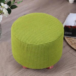 Couvercles de chaise rond tabouret épais stretch tricot tricot salon couvre-chaussure protectorielle à la maison ottoman