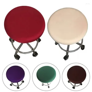 Stoelbekleding Ronde Stretch Cover Bar Stool Elastische stoel Anti-Dust Home Slipcover Solid Color