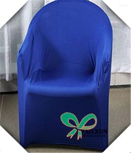 Housses de chaise Royal Blue Arm Lycra Spandex Cover Plastic Wedding Beach Stretch